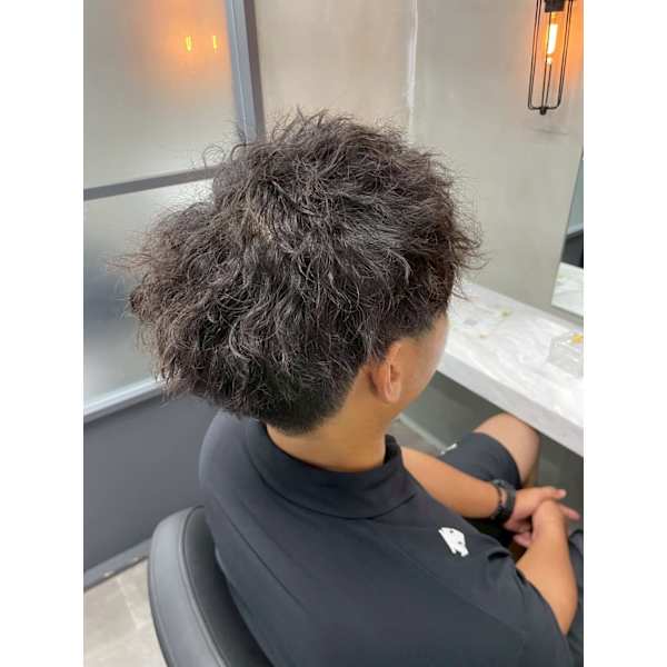 【Men's/90分メニュー】メンズカット+デザインパーマ+クイックTR¥14,900