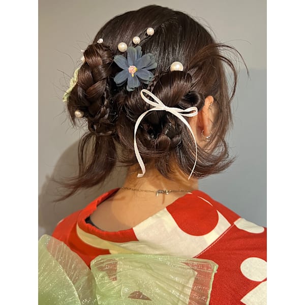 淀川花火大会限定☆浴衣着付け×ヘアセット
