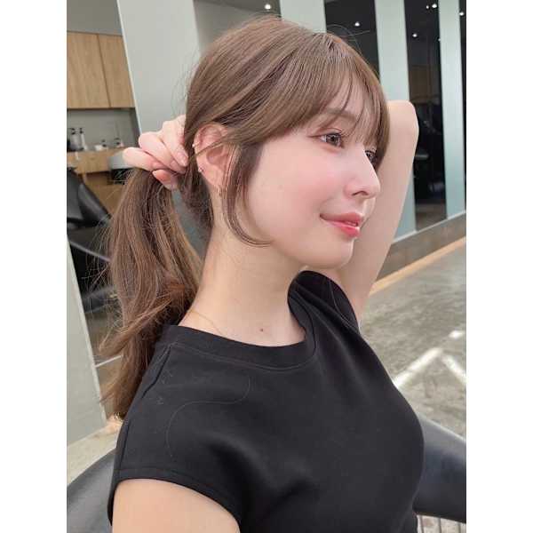【時短小顔ヘア】前髪カット+顔周りカット+可愛くコテ巻き ¥2,500