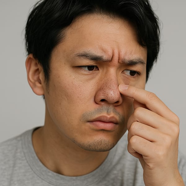 鼻の毛穴黒ずみ・角栓集中洗浄＋清潔印象パック ¥9,800 男性OK