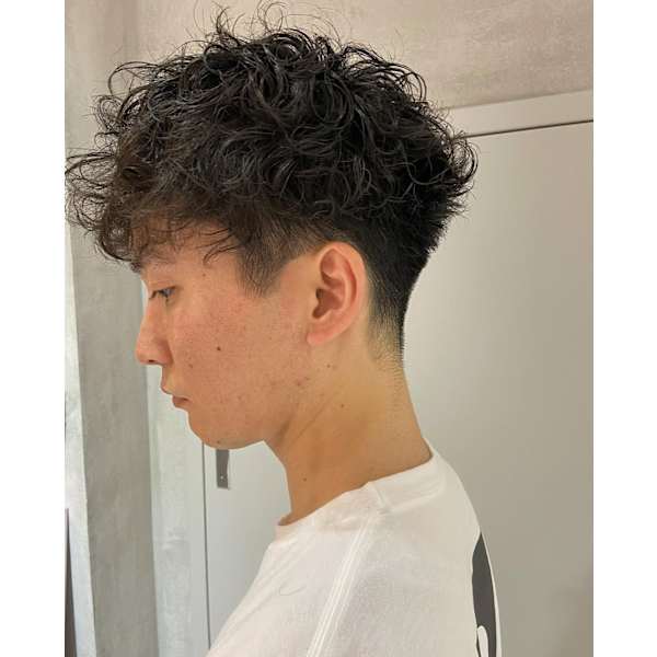 【柔らか♪】似合わせメンズカット＋ダメージレスパーマ＋炭酸Sh／炭酸泉付き