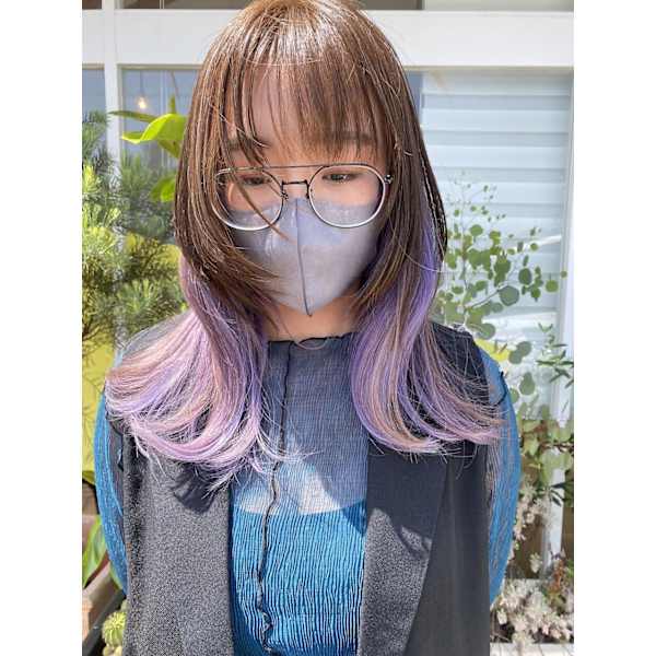 【Rino指名】前髪、顔周りカット+インナーカラー+美髪トリートメント