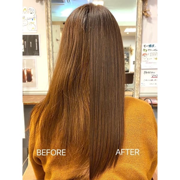 《乾かすだけで今よりも必ず艶髪に》髪質改善トリートメント＋カラー＋カット
