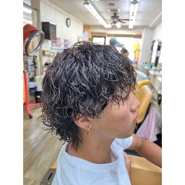 【MEN'S限定】メンズカット+ツイストスパイラルパーマ ￥10670[髪質改善/縮毛矯正]