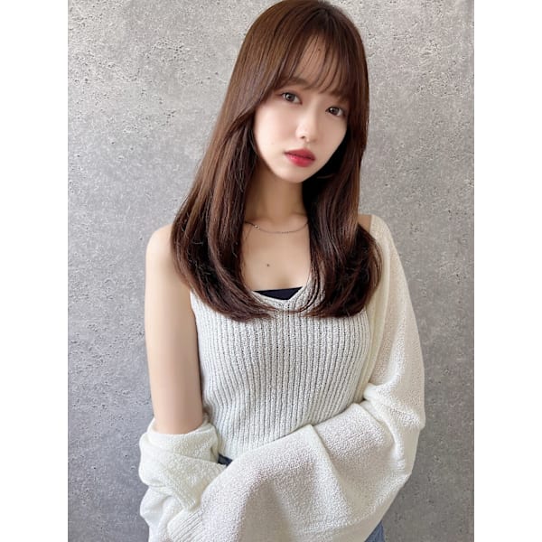 カット+ケアカラー+髪質改善ストレート+エスタブリッシュTR¥22000#髪質改善