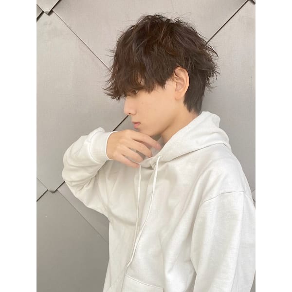 ◆メンズ限定◆カット+パーマ(波巻き・スパイラル含む)+頭浸浴 ¥11,900