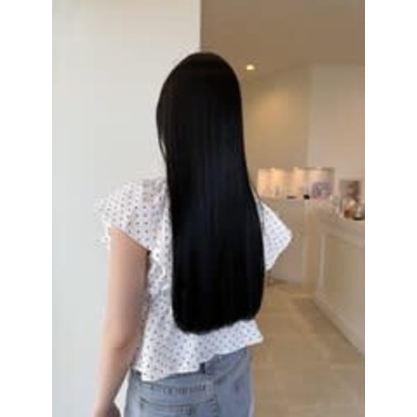 【スタイリスト指名限定】髪質改善ストレート+カット+美髪カラー《ロング料金有》