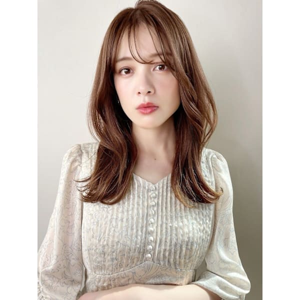 **小顔カット+透明感カラー+高保湿トリートメント ¥19800→¥15400