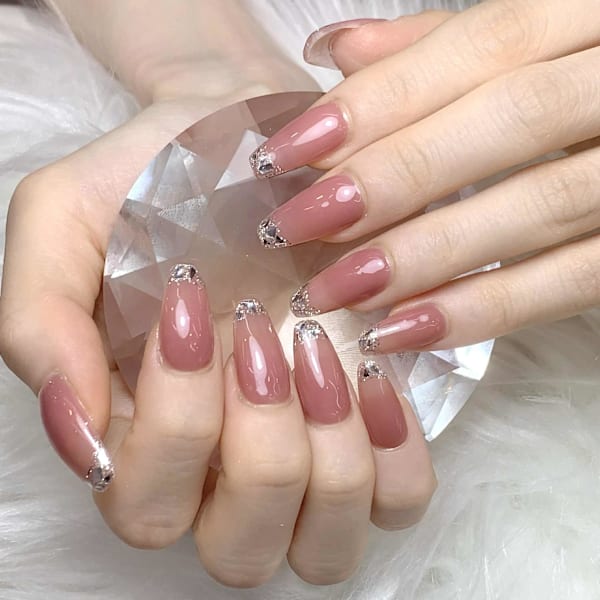 【チップ長さ出し】 今人気の長出しガラスフレンチ！￥9,300⇒￥8,280