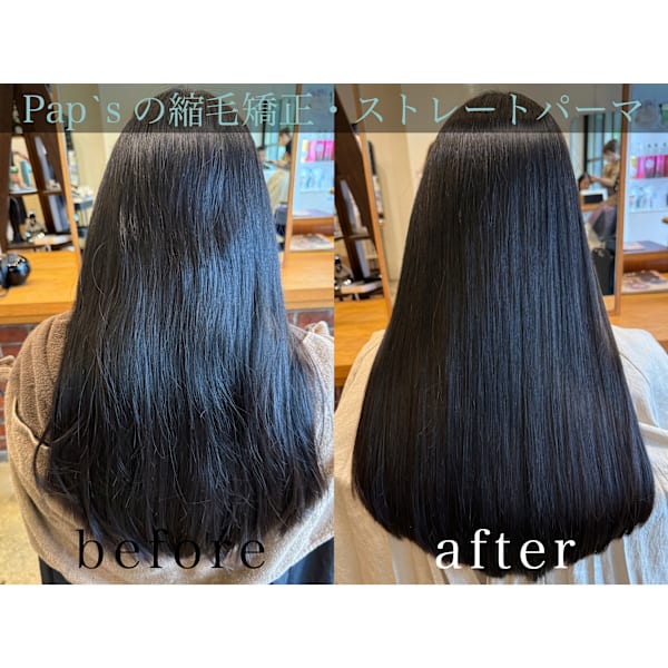 ☆人気NO2☆美髪ストレートパーマ+カット+トリートメント ¥33000→¥22000