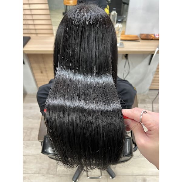 【縮毛矯正】カット+縮毛矯正+プチTr¥14850→¥13200[縮毛矯正/トリートメント】