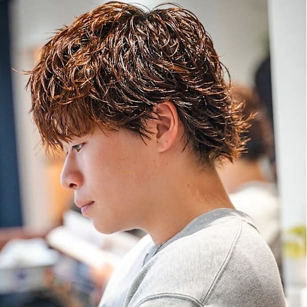 【新規限定】【2周年11月限定】【メンズカット+パーマ(波巻きorツイストor毛流れOK)　