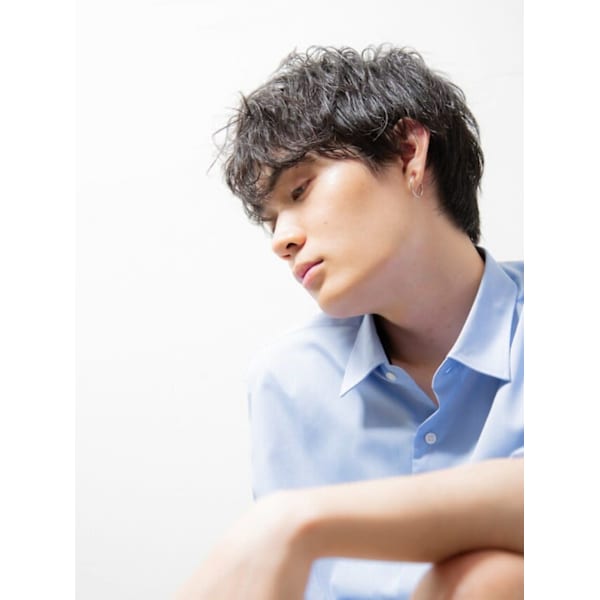 メンズカット＋メンズパーマ（ニュアンスパーマ、スパイラルなど）＋頭皮ケア