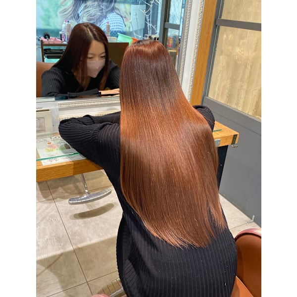 縮毛矯正＋ヘアカラー＋ラメラメトリートメント１９８００円