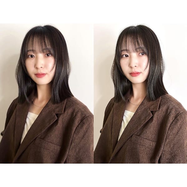 カット+【髪質改善プレミアムケアカラー】+3stepTR ¥11000