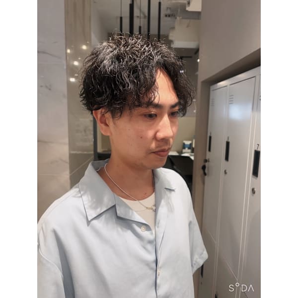 【瀧本指名限定】波巻きパーマ+メンズカット