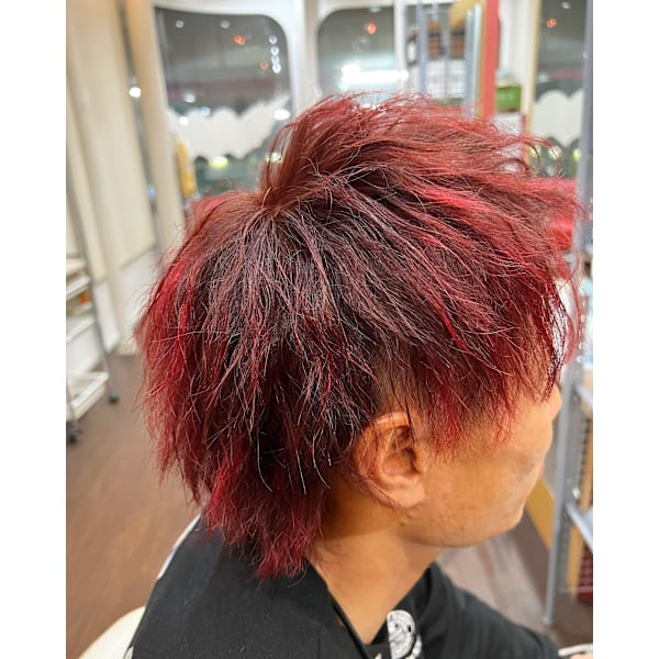 「人気No.2」☆メンズ限定☆カット＋全体ブリーチ＋カラー ¥13.200