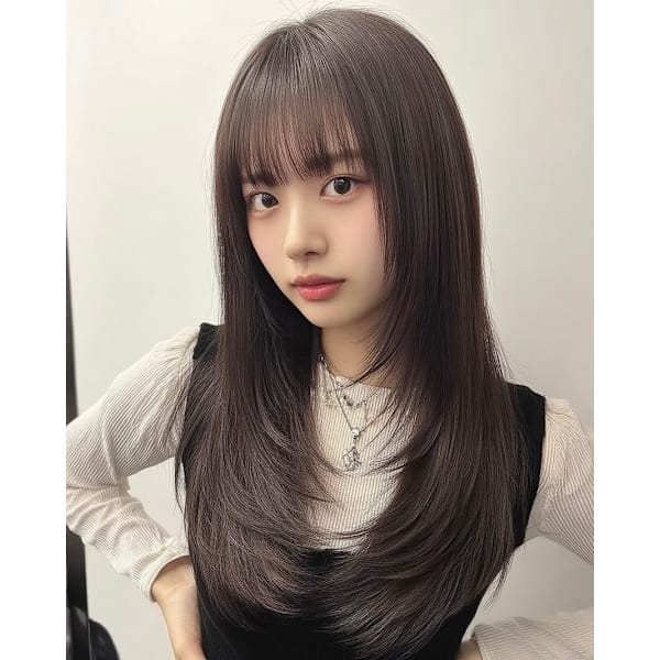 カット＋髪質改善酸性ストレート＋トリートメント￥19,500