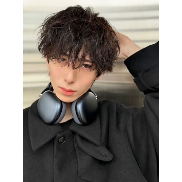 爽やかメンズカット+パーマ ¥11900