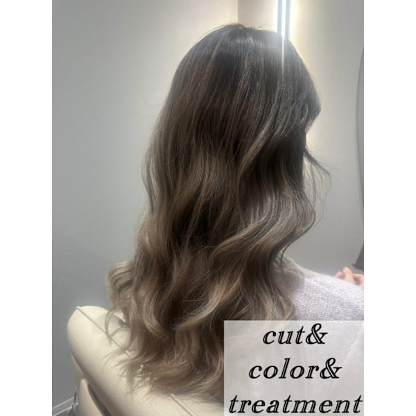 【ご新規様限定】カット+髪質改善カラー+Aujuaトリートメント