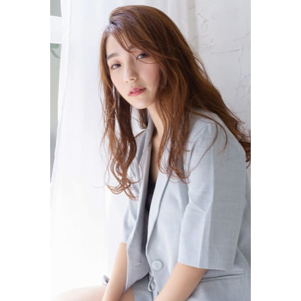 【髪に優しい化粧品薬剤使用】潤いコスメパーマ+カット+ベースTr¥7900