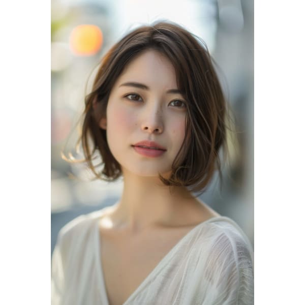 【大人女性の上質カラー】白髪染めカラー(根本染)＋カット
