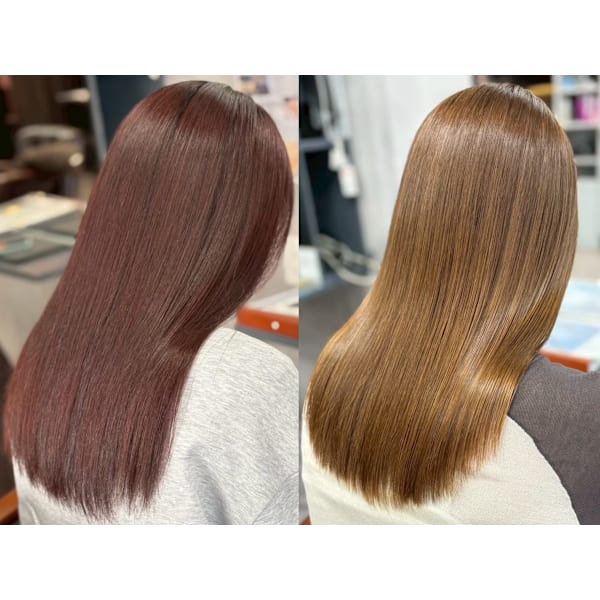 カット＋髪質改善ケアカラー＋髪質改善トリートメント