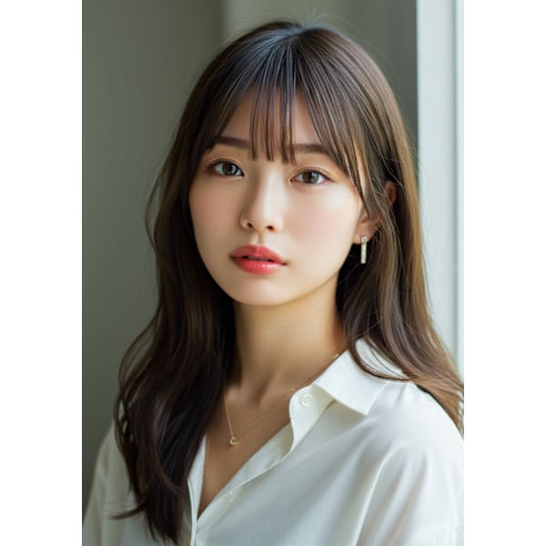 【人気No,2】レディースカット+透明感カラー　¥7700～