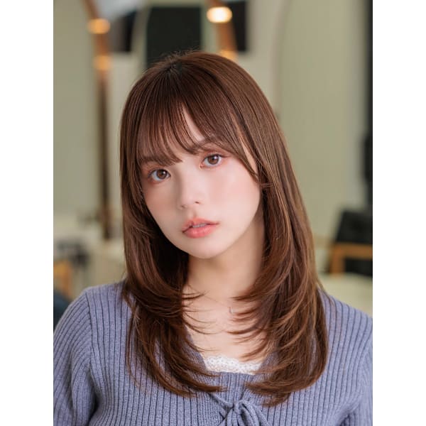 【韓国風顔周りカット】＋カラー＋ナノバブル¥6200