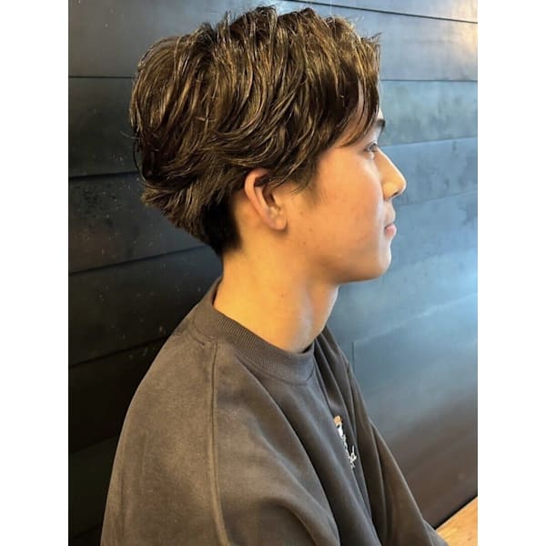 メンズカット＋眉毛カット＋パーマ落とし ￥6,600 【50分】
