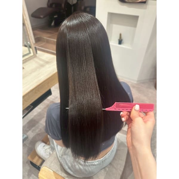 カット＋ストレートパーマ＋アミノ酸トリートメント+ナノバブル¥7900