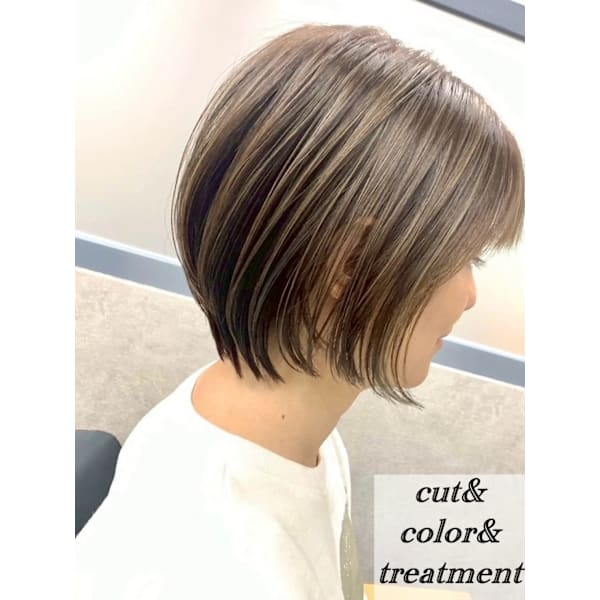 【ご新規様限定】カット+髪質改善カラー+ COREMEトリートメント