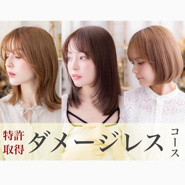 【人気No.1】カット+ダメージレスカラー+トリートメント¥10307 上尾
