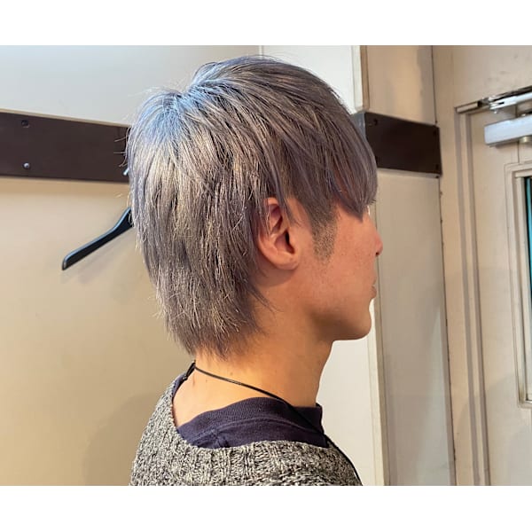 【当日OK】平日限定 透明感で見せるダブルカラー+メンズカット ¥24600→¥22000