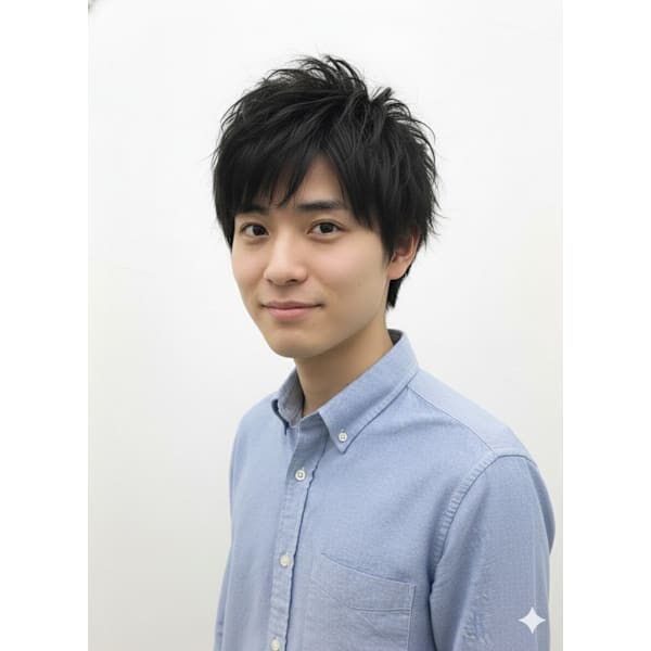 【毎日のセットを楽に◎】 メンズカット＋ポイントパーマ