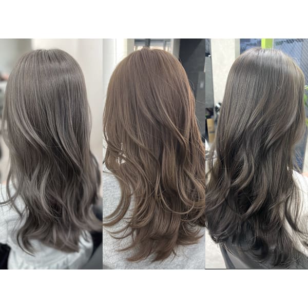 【6月限定】似合わせカット+ダメージレス高級艶カラー+2工程TR￥6600