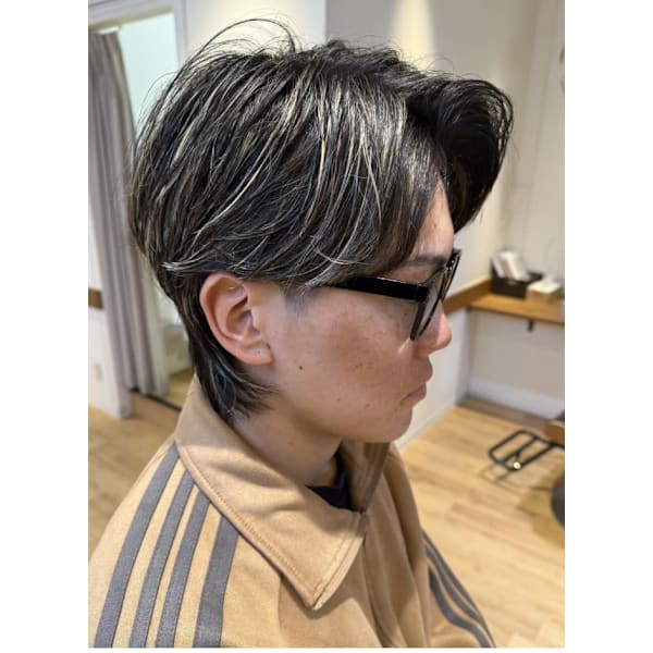 【U-25限定】新生活デビュー メンズカット+ハイライト+眉カット ¥15000