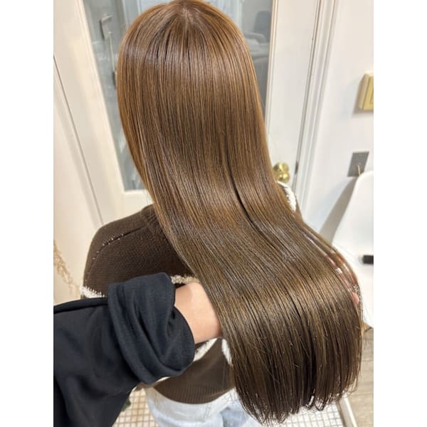 【自然なストレート】カット＋巻ける縮毛矯正＋3stepトリートメント