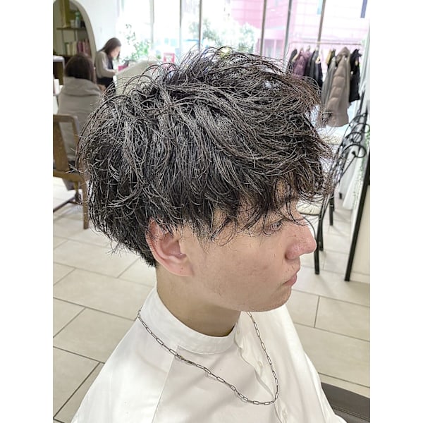 【メンズおすすめ◎】カット+パーマ＋トリートメント(炭酸シャンプー付き)