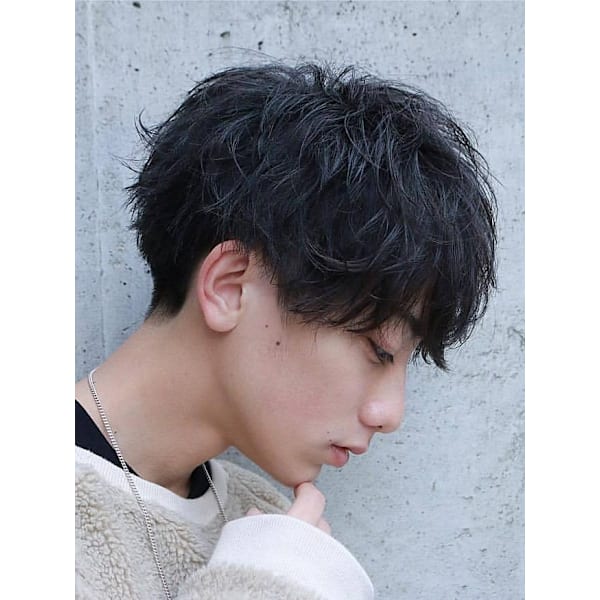 【Men's人気No.2】メンズカット＋シークレット・パーマ＋酵素ケア＋眉カット