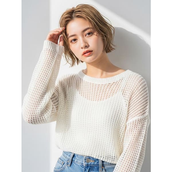 【平日12～16時/新規】カット+カラー+ドレスケア(スムース) ¥12,400 