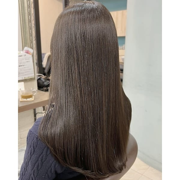 【クセ・広がりが気になる方に髪質改善】うる艶ストレート+似合わせカット+TR