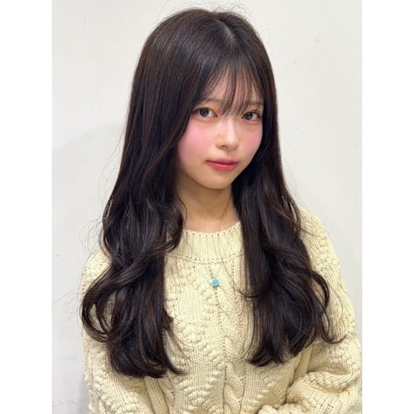 【馴染ませカット付】最高級レミーシールエクステ80枚＋暗髪カラー￥24,000