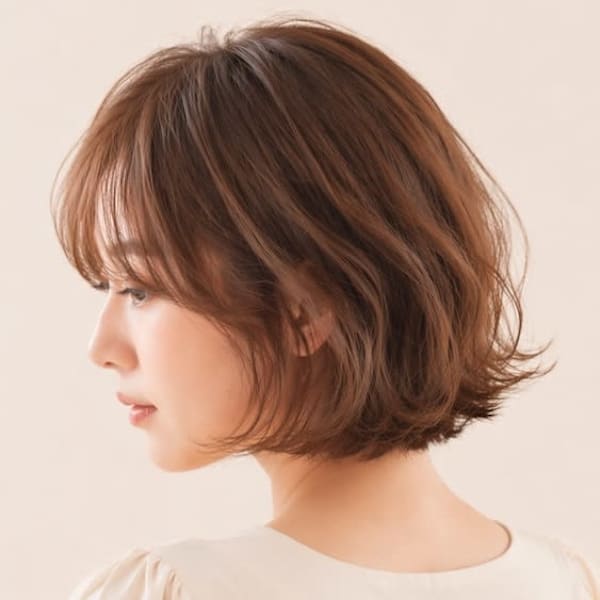 【エアウェーブパーマ】大人かわいい♪ゆるふわくびれショート