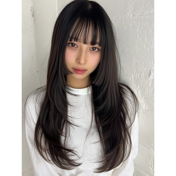 【人気No.1】似合わせカット+透明感カラー＋超音波Aujua4stepTR￥12400