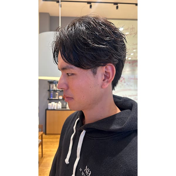 【松尾限定】【毛流れ】【フェザーパーマ】メンズパーマ+カット¥11‘000