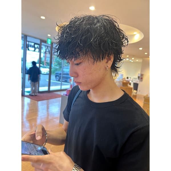 【松尾限定】【ツイスパ、波巻き、シャドウ】メンズパーマ+カット¥12‘000
