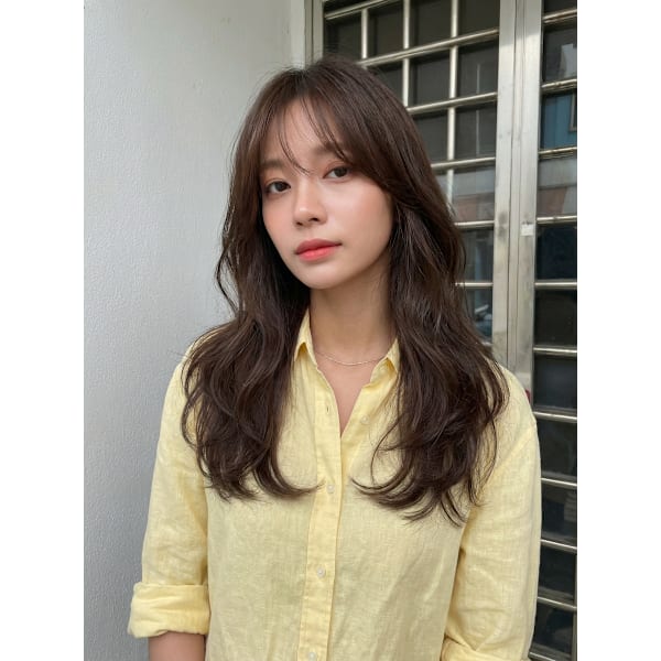 静岡美容院の韓国風レイヤーロング
