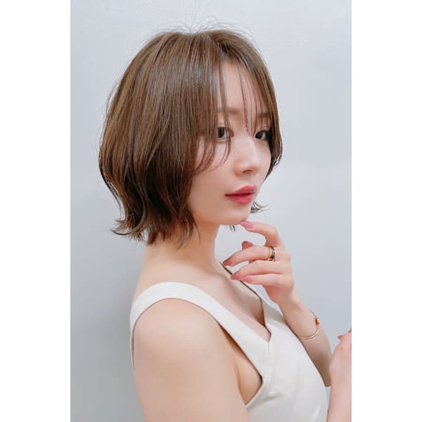 【顔周りカット/小顔カット/アッシュベージュ】20代30代