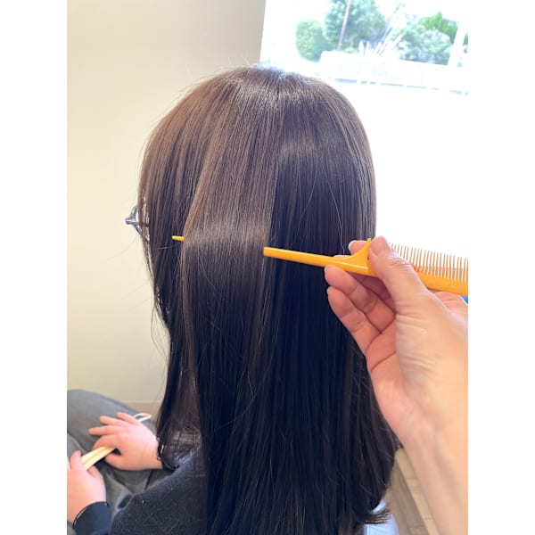 【髪質改善ストレート＋トリートメント】自分史上一番サラサラ自然な髪！朝とにかく楽したい方にオススメ